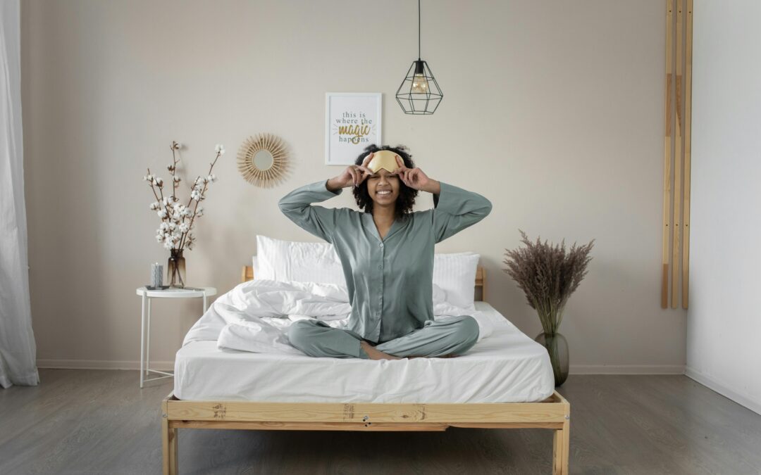 Person sitting among lush foliage, looking well rested and joyful, representing the benefits of melatonin and exosomes for natural health.